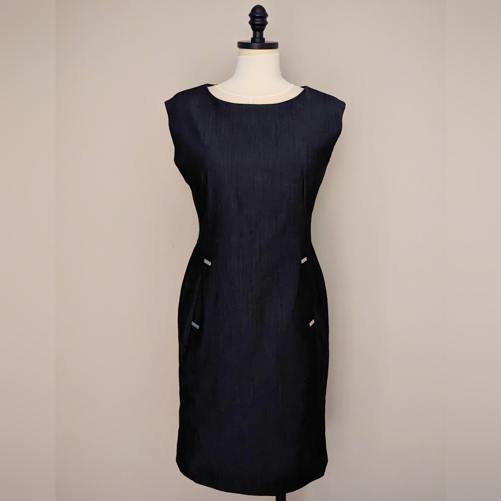 Calvin Klein faux denim sheath dresss